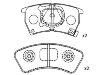 Bremsbelagsatz, Scheibenbremse Brake Pad Set:BG12-49-280